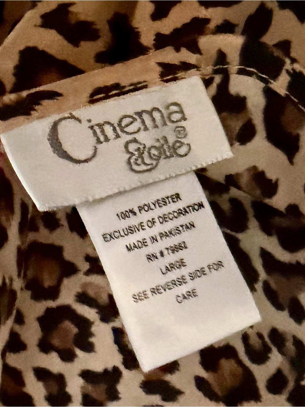 Leopard Print Slip Dress Chemise - Tan/Black - Picture 2 of 7